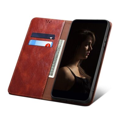 Защитный чехол UniCase Leather Wallet для Samsung Galaxy A35 (A356) - Brown