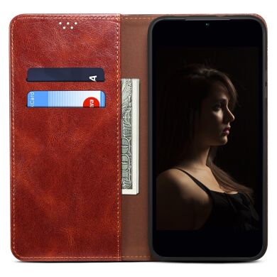 Защитный чехол UniCase Leather Wallet для Samsung Galaxy A35 (A356) - Brown