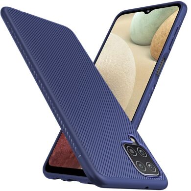 Защитный чехол UniCase Twill Soft для Samsung Galaxy A12 (A125) / A12 Nacho (A127) / M12 (M127) - Blue