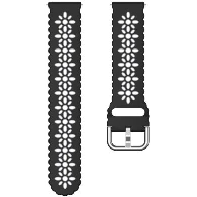 Ремінець Deexe Hollow Blossom для годинників з шириною кріплення 20 мм - Black / Grey