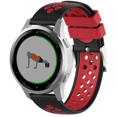 Ремінець Deexe Dot Color для годинників з шириною кріплення 18 мм - Black / Red