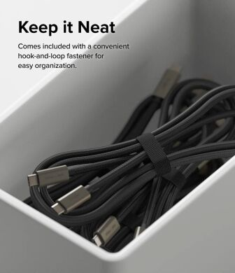 Кабель Ringke RCC-20G10 Type-C to Type-C 240W (5A, 2m) 8809961785078 - Black