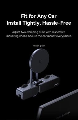 Автомобильный держатель Baseus MaxView Magnetic Car Mount (C40180701813-00) - Grey