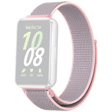 Ремешок Deexe Nylon Loop для Samsung Galaxy Fit 3 - Pink