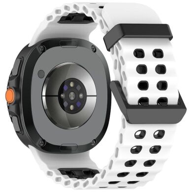 Ремінець Deexe Ocean Strap для Samsung Galaxy Watch 8 (40/44mm) / 8 Classic - White / Black