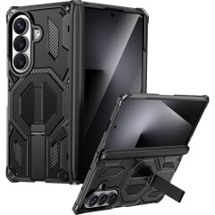 Защитный чехол Deexe Tank Stand для Samsung Galaxy Fold 8 Ultra / Fold 7 - Black
