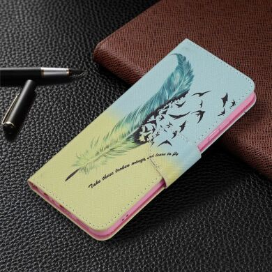 Чехол-книжка Deexe Color Wallet для Samsung Galaxy A22 5G (A226) - Butterfly and Flower