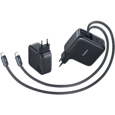 Мережевий зарядний пристрій Baseus EnerCore CJ21 Fast Charger 67W (Type-C) + кабель 2Type-C (E0121D00) - Black