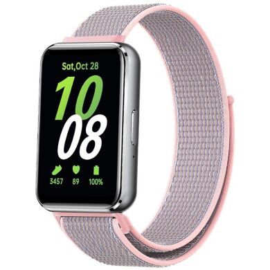 Ремешок Deexe Nylon Loop для Samsung Galaxy Fit 3 - Pink