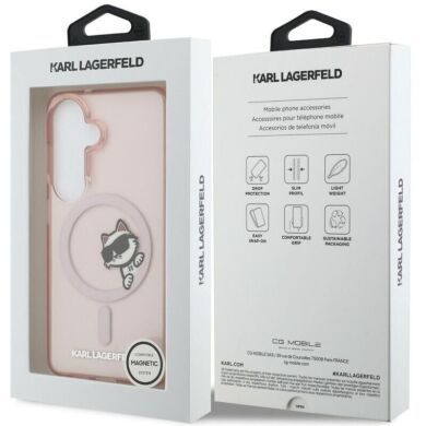 Защитный чехол Karl Lagerfeld IML Peekaboo MagSafe для Samsung Galaxy S26 (KLHMS26S6HCPSCP) - Pink