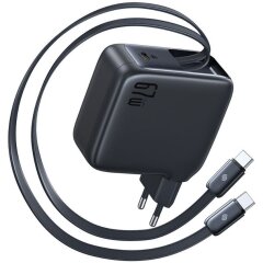 Мережевий зарядний пристрій Baseus EnerCore CJ21 Fast Charger 67W (Type-C) + кабель 2Type-C (E0121D00) - Black