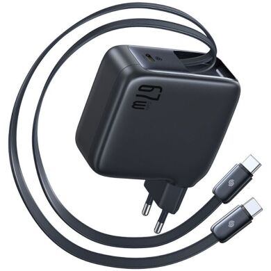 Мережевий зарядний пристрій Baseus EnerCore CJ21 Fast Charger 67W (Type-C) + кабель 2Type-C (E0121D00) - Black