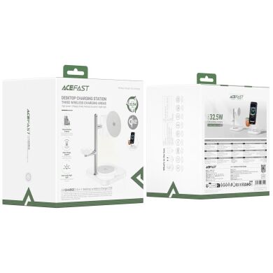 Беспроводное зарядное устройство ACEFAST 4 in 1 Qi2 (25W) - White