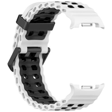Ремінець Deexe Ocean Strap для Samsung Galaxy Watch 8 (40/44mm) / 8 Classic - White / Black