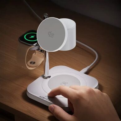 Беспроводное зарядное устройство ACEFAST 4 in 1 Qi2 (25W) - White