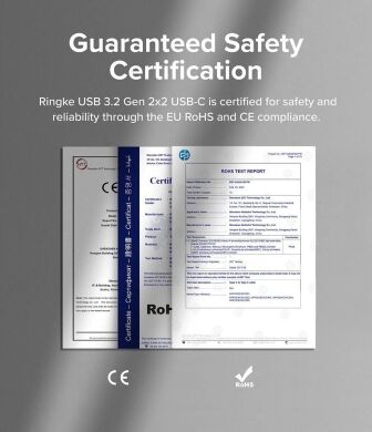 Кабель Ringke RCC-20G10 Type-C to Type-C 240W (5A, 2m) 8809961785078 - Black