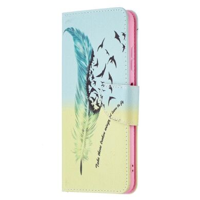 Чехол-книжка Deexe Color Wallet для Samsung Galaxy A22 5G (A226) - Feather and Bird