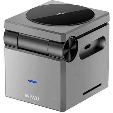 Беспроводное зарядное устройство WIWU Wi-W030 Planeta Trio 3 in 1 (15W) - Gray