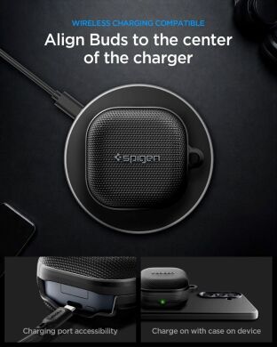 Захисний чохол Spigen Classic Fit (FH) для Samsung Galaxy Buds 4 / Buds 4 Pro (ACS11203) - Black