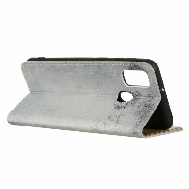 Чохол Deexe Life Style Wallet для Samsung Galaxy A21s (A217) - Cat Holding Heart