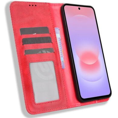 Чехол Deexe Retro Style для Samsung Galaxy A57 (A576) - Red