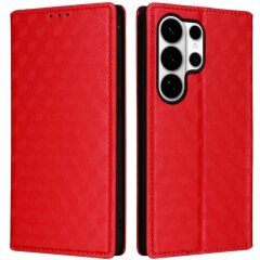 Чохол Deexe Rhombus Book для Samsung Galaxy S26 Ultra - Red