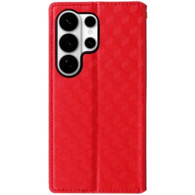 Чохол Deexe Rhombus Book для Samsung Galaxy S26 Ultra - Red
