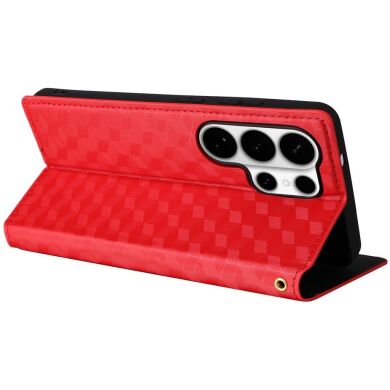 Чохол Deexe Rhombus Book для Samsung Galaxy S26 Ultra - Red