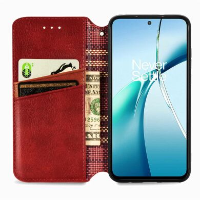 Чехол Deexe Rhombus Wallet для Samsung Galaxy S26 - Red