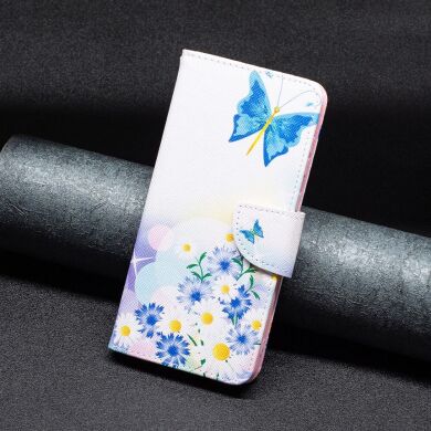 Чехол-книжка Deexe Color Wallet для Samsung Galaxy A05 (A055) - Butterfly and Flowers