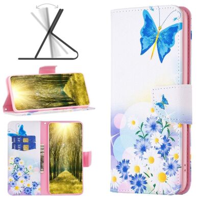 Чехол-книжка Deexe Color Wallet для Samsung Galaxy A05 (A055) - Butterfly and Flowers