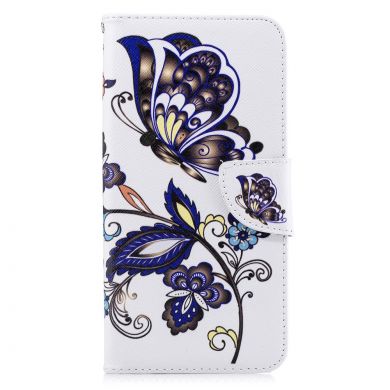 Чехол-книжка Deexe Color Wallet для Samsung Galaxy A7 2018 (A750) - Butterfly and Flower