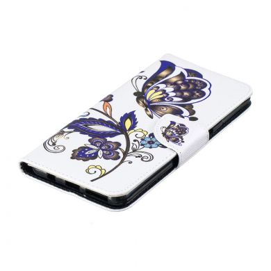 Чехол-книжка Deexe Color Wallet для Samsung Galaxy A7 2018 (A750) - Butterfly and Flower