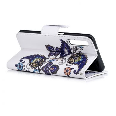 Чехол-книжка Deexe Color Wallet для Samsung Galaxy A7 2018 (A750) - Butterfly and Flower