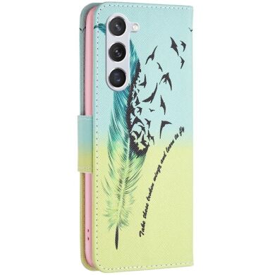 Чехол-книжка Deexe Color Wallet для Samsung Galaxy S24 (S921) / Galaxy S25 (S931) - Feather and Birds