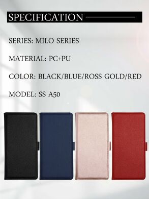 Чехол-книжка DZGOGO Milo Series для Samsung Galaxy A50 (A505) / A30s (A307) / A50s (A507) - Black