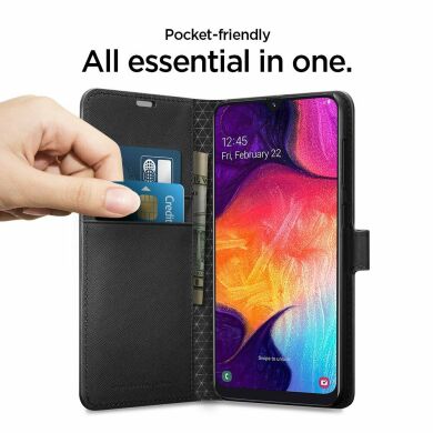 Чехол-книжка Spigen (SGP) Wallet S для Samsung Galaxy A50 (A505) / A30s (A307) / A50s (A507) - Black