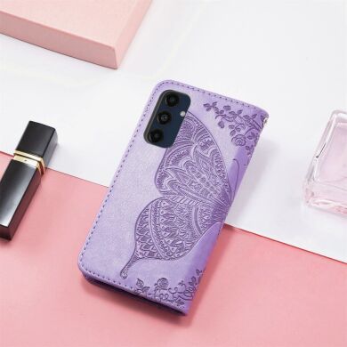 Чехол UniCase Butterfly Pattern для Samsung Galaxy S24 FE (S721) - Light Purple