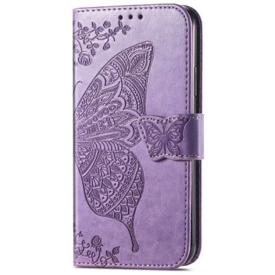 Чехол UniCase Butterfly Pattern для Samsung Galaxy S24 FE (S721) - Light Purple