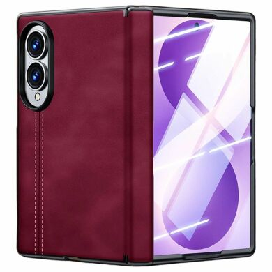Чехол UniCase Leather Series (FF) для Samsung Galaxy Fold 8 - Dark Red