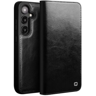 Кожаный чехол QIALINO Wallet Case для Samsung Galaxy S25 Plus (S936) - Black