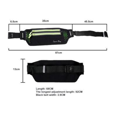Поясная сумка Deexe Running Belt - Black