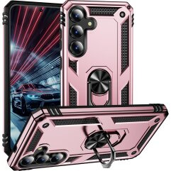 Протиударний чохол з підставкою Deexe Armor Case для Samsung Galaxy S26 FE - Rose Gold