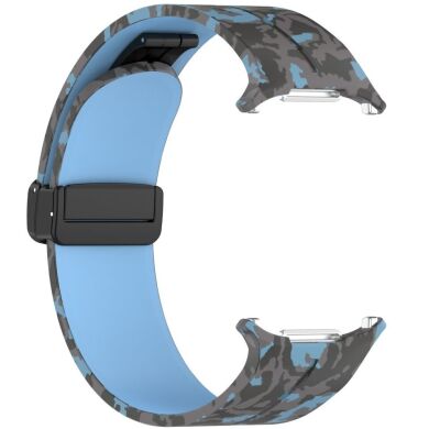 Ремешок Deexe Camouflage Pattern для Samsung Galaxy Watch Ultra (47mm) - Cyan