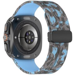 Ремешок Deexe Camouflage Pattern для Samsung Galaxy Watch Ultra (47mm) - Cyan