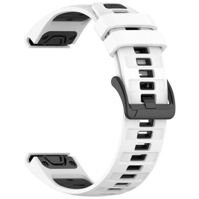 Ремешок Deexe Dual Color для часов с шириной крепления 22мм - White / Black