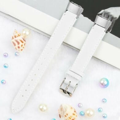 Ремешок Deexe Leather Strap для Samsung Galaxy Fit (SM-R370) - White