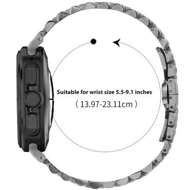Ремінець Deexe Stainless Steel QuickFit для Samsung Galaxy Watch 8 (40/44mm) / 8 Classic (43/47mm) / Ultra 2 - Black