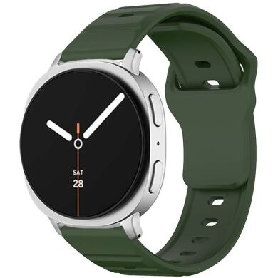 Ремешок KALEBOL Wave Pattern для Samsung Galaxy Watch 8 (40/44mm) / 8 Classic - Army Green