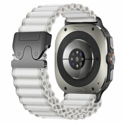 Ремінець Reframe Ripple Pattern для Samsung Galaxy Watch Ultra (47mm) / Ultra (2025) - White / Black